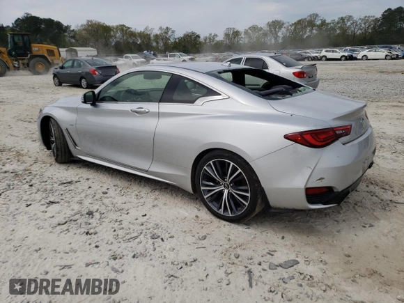 2020 Infiniti Q60 Luxe with VIN JN1EV7EKXLM340167, listed as a Copart auction lot 46643473 with 28,966 mi miles and . Bid and sale history available at carsss.com. Image 2.