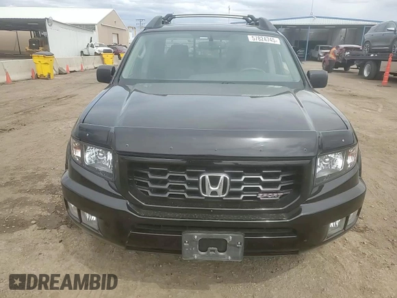 2014 Honda Ridgeline Sport with VIN 5FPYK1F72EB001352, listed as a Copart auction lot 57824745 with 54,409 mi miles and Salvage title. Bid and sale history available at DreamBid. Image 14.