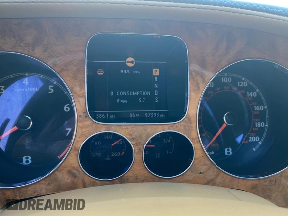 2007 Bentley Flying Spur с VIN SCBBR93W17C042658, выставлен на аукционе Copart как лот 62427535 с пробегом 97 393 миль миль и Списание • Salvage title. История ставок и продаж доступна на DreamBid. Изображение 8.