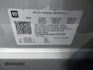 2024 Chevrolet Traverse FWD LT with VIN 1GNERGKS4RJ143731, listed as a IAAI auction lot 41409097 with 12,632 mi miles and . Bid and sale history available at DreamBid. Image 9.
