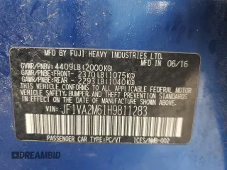 2017 Subaru WRX STI with VIN JF1VA2M61H9811283, listed as a Copart auction lot 49507335 with 114,804 mi miles and Salvage Title. Bid and sale history available at carsss.com. Image 13.