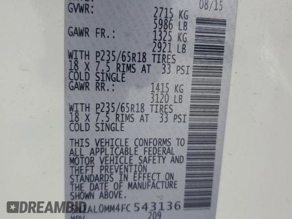 2015 Infiniti QX60 z VIN 5N1AL0MM4FC543136, wystawiony jako Copart lot #52168155 z przebiegiem 147 269 mil mil oraz Szkoda całkowita • Salvage title. Historia ofert i sprzedaży dostępna na DreamBid. Obrazek 16.