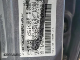 2018 Honda Accord EX-L with VIN 1HGCV2F57JA039159, listed as a Copart auction lot 58443495 with 86,772 mi miles and Salvage title. Bid and sale history available at DreamBid. Image 13.