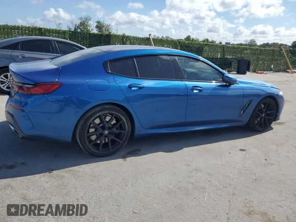 2020 BMW 8 Series 840i with VIN WBAGV2C01LCD29736, listed as a Copart auction lot 57632994 with 36,157 mi miles and Salvage Title. Bid and sale history available at DreamBid. Image 3.
