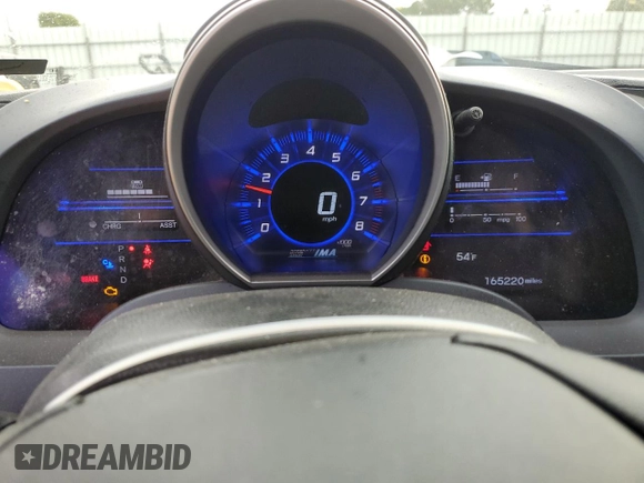 2011 Honda CR-Z with VIN JHMZF1D45BS001840, listed as a Copart auction lot 78539944 with 165,220 mi miles and Salvage Title. Bid and sale history available at DreamBid. Image 9.