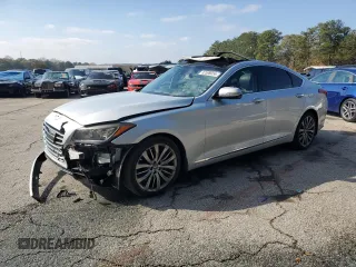 2015 Hyundai Genesis 5.0L with VIN KMHGN4JF4FU034899, listed as a Copart auction lot 82599034 with 136,551 mi miles and Salvage Title. Bid and sale history available at carsss.com. Image 1.