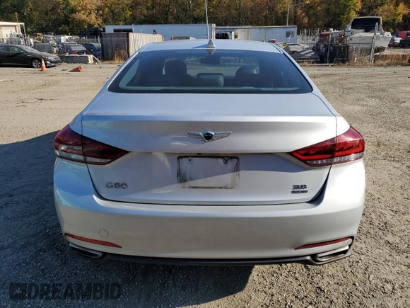 2017 Genesis G80 3.8L with VIN KMHGN4JE9HU204684, listed as a Copart auction lot 77421114 with 113,045 mi miles and Salvage Title. Bid and sale history available at carsss.com. Image 6.