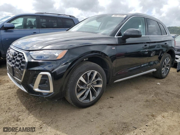2022 Audi Q5 S line Premium Plus with VIN WA1EAAFY3N2131564, listed as a Copart auction lot 49015585 with 40,803 mi miles and Salvage Title. Bid and sale history available at carsss.com. Image 1.