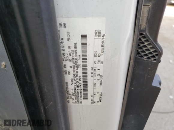 2015 Ford Transit with VIN 1FTSW3XG1FKB11570, listed as a Copart auction lot 67797094 with 73,337 mi miles and Clean Title. Bid and sale history available at DreamBid. Image 13.