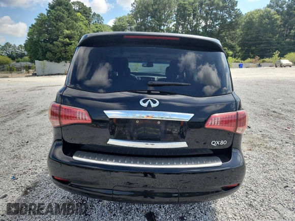 2014 Infiniti QX80 with VIN JN8AZ2NF0E9554617, listed as a Copart auction lot 61497525 with 209,942 mi miles and Salvage title. Bid and sale history available at DreamBid. Image 6.