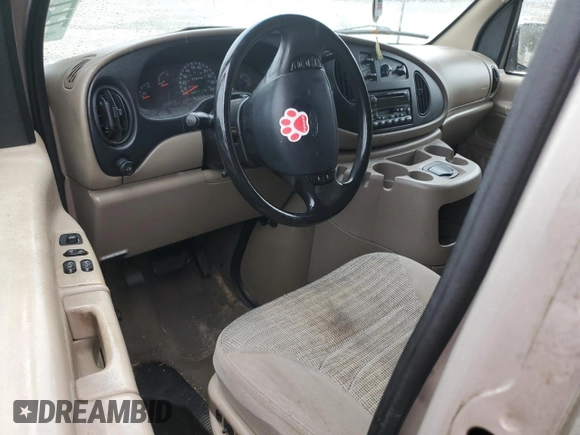 2001 Ford Econoline Passenger XL with VIN 1FBSS31LX1HA23564, listed as a Copart auction lot 77703044 with 276,538 mi miles and Salvage title. Bid and sale history available at DreamBid. Image 8.