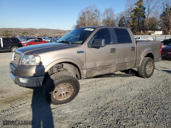 2005 Ford F-150 XLT with VIN 1FTPW12505FB24088, listed as a Copart auction lot 46454435 with 204,796 mi miles and Salvage Title. Bid and sale history available at carsss.com. Image 1.