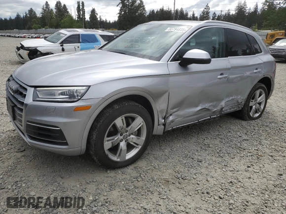 2019 Audi Q5 Premium z VIN WA1ANAFY7K2090466, wystawiony jako Copart lot #55794835 z przebiegiem 42 612 mil mil oraz Szkoda całkowita • Salvage title. Historia ofert i sprzedaży dostępna na DreamBid. Obrazek 1.