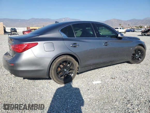 2014 Infiniti Q50 Premium with VIN JN1BV7AP3EM690697, listed as a Copart auction lot 87107684 with 82,862 mi miles and Salvage Title. Bid and sale history available at carsss.com. Image 3.