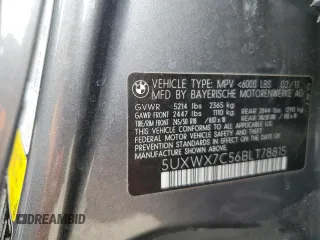 2011 BMW X3 35i with VIN 5UXWX7C56BLT78815, listed as a Copart auction lot 47511435 with 122,453 mi miles and Salvage Title. Bid and sale history available at DreamBid. Image 13.