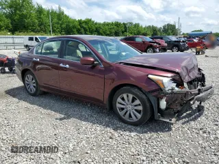 2011 Honda Accord EX-L with VIN 1HGCP3F88BA009485, listed as a Copart auction lot 55088555 with 129,628 mi miles and Salvage title. Bid and sale history available at DreamBid. Image 4.