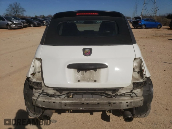2013 FIAT 500 Abarth with VIN 3C3CFFJH1DT645322, listed as a Copart auction lot 42816075 with 114,007 mi miles and Salvage Title. Bid and sale history available at carsss.com. Image 6.