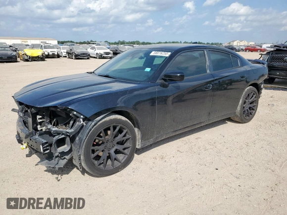 2015 Dodge Charger SXT with VIN 2C3CDXHG7FH721825, listed as a Copart auction lot 58076255 with 193,740 mi miles and Salvage title. Bid and sale history available at DreamBid. Image 1.