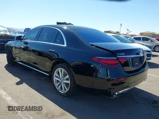 2023 Mercedes-Benz S 500 with VIN W1K6G6DB5PA171535, listed as a IAAI auction lot 41667618 with 17,382 mi miles and . Bid and sale history available at DreamBid. Image 3.