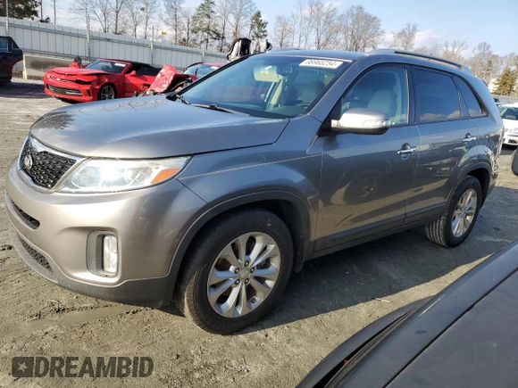 2015 Kia Sorento EX with VIN 5XYKU4A7XFG645404, listed as a Copart auction lot 86965254 with 0 mi miles and Salvage Title. Bid and sale history available at carsss.com. Image 1.