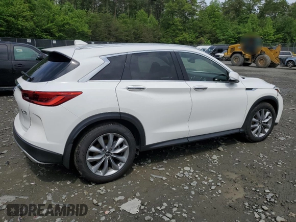 2021 Infiniti QX50 Luxe with VIN 3PCAJ5BB9MF120951, listed as a Copart auction lot 55303395 with 28,437 mi miles and Salvage title. Bid and sale history available at DreamBid. Image 3.