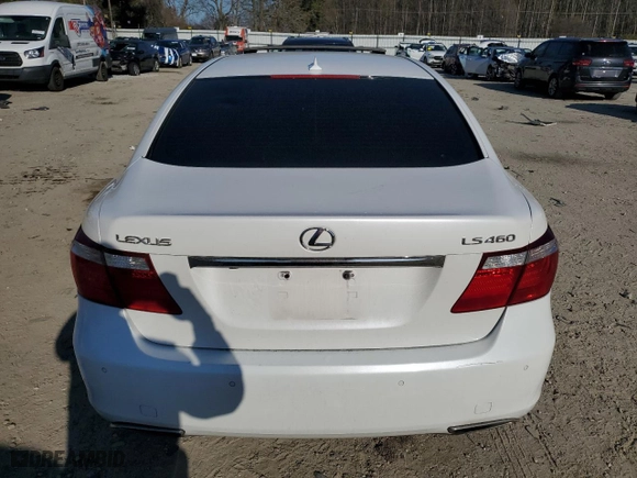 2008 Lexus LS 460 with VIN JTHBL46F085082277, listed as a Copart auction lot 50986065 with 210,956 mi miles and Salvage Title. Bid and sale history available at carsss.com. Image 6.