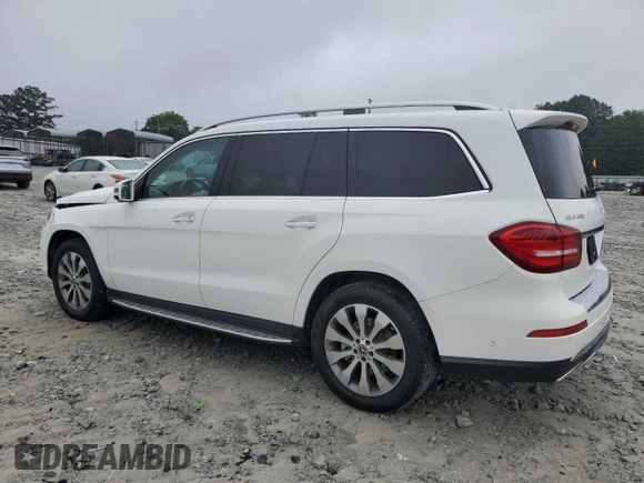 2019 Mercedes-Benz GLS 450 with VIN 4JGDF6EE3KB222770, listed as a Copart auction lot 59012615 with 106,336 mi miles and Salvage title. Bid and sale history available at DreamBid. Image 2.