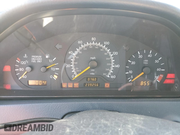 1996 Mercedes-Benz C with VIN WDBHA28E5TF406948, listed as a Copart auction lot 80234944 with 239,256 mi miles and Salvage Title. Bid and sale history available at carsss.com. Image 9.