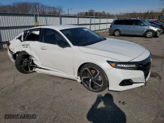 2022 Honda Accord Sedan Sport SE with VIN 1HGCV1F45NA027065, listed as a Copart auction lot 46158655 with 62,980 mi miles and Salvage Title. Bid and sale history available at carsss.com. Image 4.