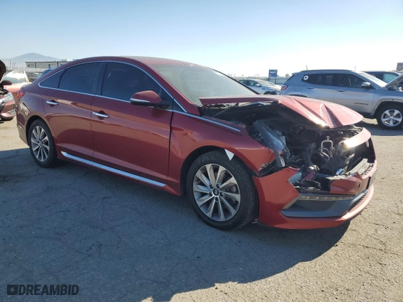 2016 Hyundai Sonata 2.4L Sport with VIN 5NPE34AF8GH370021, listed as a Copart auction lot 88370285 with 100,032 mi miles and Salvage Title. Bid and sale history available at carsss.com. Image 4.