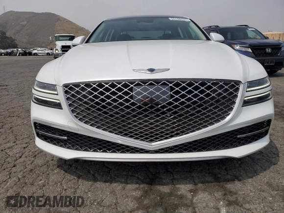 2022 Genesis G80 2.5T with VIN KMTGB4SC7NU092264, listed as a Copart auction lot 55148475 with 72,342 mi miles and Salvage title. Bid and sale history available at DreamBid. Image 5.