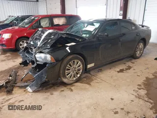 2014 Dodge Charger SXT with VIN 2C3CDXJG0EH296568, listed as a IAAI auction lot 41665615 with 114,056 mi miles. Bid and sale history available at carsss.com. Image 2.