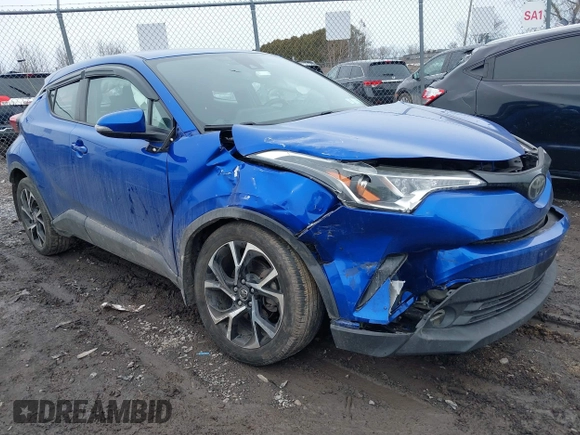 2018 Toyota C-HR XLE with VIN NMTKHMBXXJR001608, listed as a IAAI auction lot 41785723 with 138,047 mi miles. Bid and sale history available at carsss.com. Image 1.