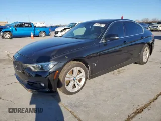2017 BMW 3 Series 330e iPerformance with VIN WBA8E1C31HA156504, listed as a Copart auction lot 47971015 with 77,396 mi miles and Salvage Title. Bid and sale history available at carsss.com. Image 1.