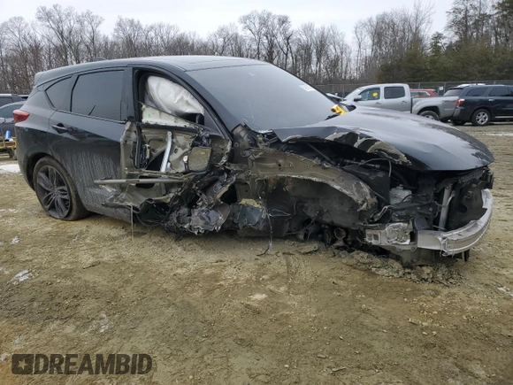 2021 Acura RDX w/A-Spec Package with VIN 5J8TC2H64ML017432, listed as a Copart auction lot 88981585 with 0 mi miles and Salvage Title. Bid and sale history available at carsss.com. Image 4.