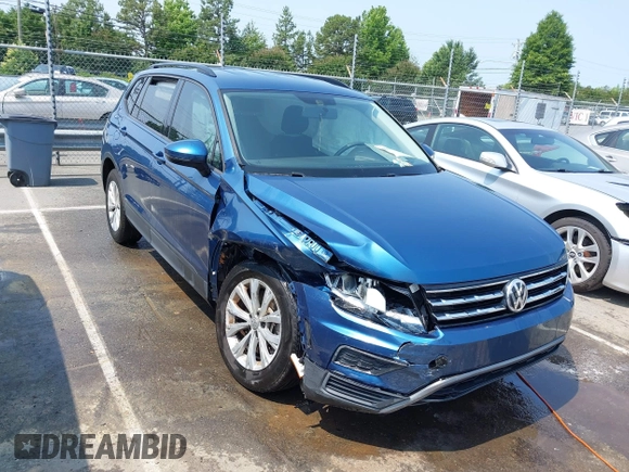 2019 Volkswagen Tiguan S с VIN 3VV1B7AX0KM122040, выставлен на аукционе IAAI как лот 42389559 с пробегом 53 122 миль миль и . История ставок и продаж доступна на DreamBid. Изображение 1.