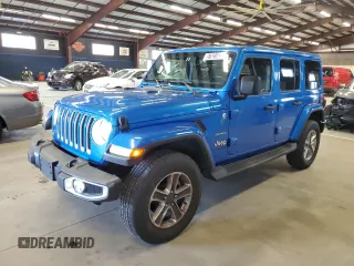 2022 Jeep Wrangler Unlimited Sahara Altitude with VIN 1C4HJXEG0NW255315, listed as a Copart auction lot 87821535 with 40,113 mi miles and Clean Title. Bid and sale history available at DreamBid. Image 1.