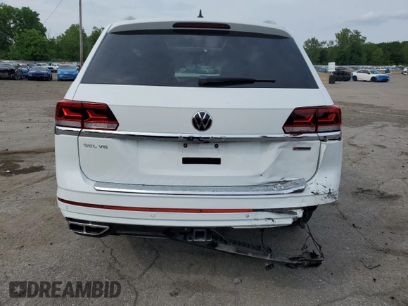 2022 Volkswagen Atlas SEL Premium R-Line with VIN 1V2FR2CA8NC502145, listed as a Copart auction lot 64388755 with Not provided miles and Salvage title. Bid and sale history available at DreamBid. Image 6.