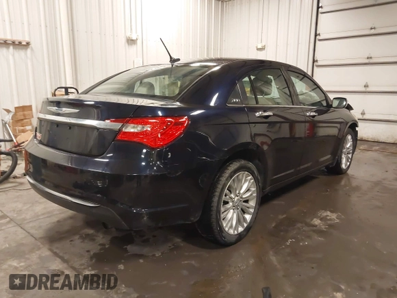 2012 Chrysler 200 Limited with VIN 1C3CCBCB0CN263663, listed as a IAAI auction lot 41621500 with 134,558 mi miles. Bid and sale history available at carsss.com. Image 4.