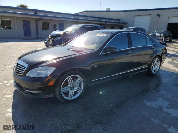 2012 Mercedes-Benz S-Class S 550 with VIN WDDNG7DB4CA472955, listed as a Copart auction lot 49275495 with 143,550 mi miles and Salvage Title. Bid and sale history available at carsss.com. Image 1.