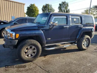 2007 Hummer H3 SUV with VIN 5GTDN13E778225780, listed as a Copart auction lot 75070054 with 168,035 mi miles and Clean Title. Bid and sale history available at carsss.com. Image 1.