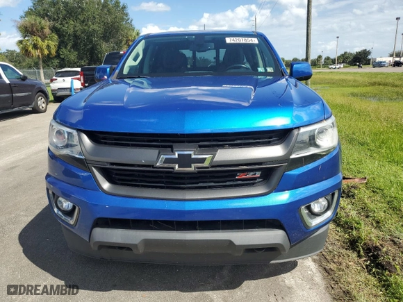 2019 Chevrolet Colorado 4WD Z71 with VIN 1GCGTDEN7K1200470, listed as a Copart auction lot 74207854 with 85,422 mi miles and Salvage Title. Bid and sale history available at carsss.com. Image 5.