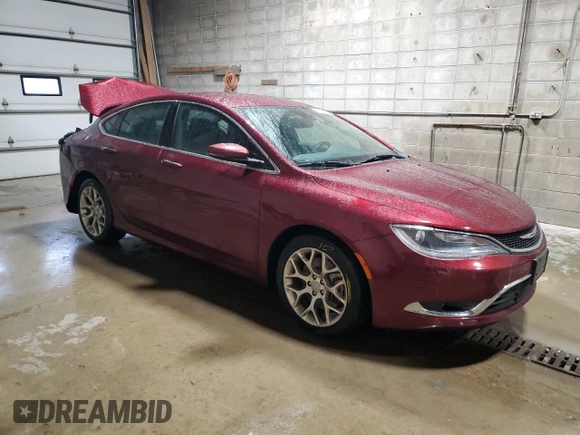 2016 Chrysler 200 C with VIN 1C3CCCEG3GN135759, listed as a Copart auction lot 86596924 with 101,063 mi miles and Salvage Title. Bid and sale history available at carsss.com. Image 4.