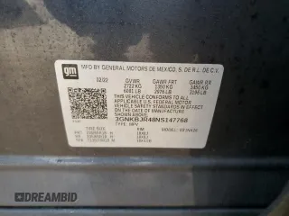 2022 Chevrolet Blazer LT with VIN 3GNKBJR48NS147768, listed as a Copart auction lot 43224285 with 45,336 mi miles and Salvage title. Bid and sale history available at DreamBid. Image 15.