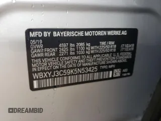 2019 BMW X2 sDrive28i with VIN WBXYJ3C59K5N53425, listed as a Copart auction lot 79839994 with 35,899 mi miles and Salvage Title. Bid and sale history available at carsss.com. Image 12.