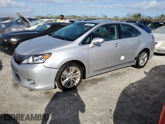 2011 Lexus HS with VIN JTHBB1BAXB2045533, listed as a Copart auction lot 76400204 with 112,082 mi miles and Non Repairable. Bid and sale history available at carsss.com. Image 1.