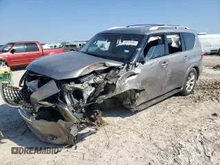 2011 Infiniti QX56 8-passenger with VIN JN8AZ2ND6B9700643, listed as a Copart auction lot 80525044 with 0 mi miles and Clean Title. Bid and sale history available at carsss.com. Image 1.