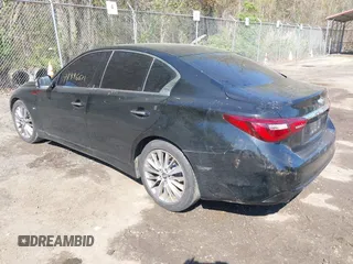 2018 Infiniti Q50 Luxe with VIN JN1EV7AP2JM352392, listed as a IAAI auction lot 41996631 with 90,492 mi miles and . Bid and sale history available at carsss.com. Image 3.