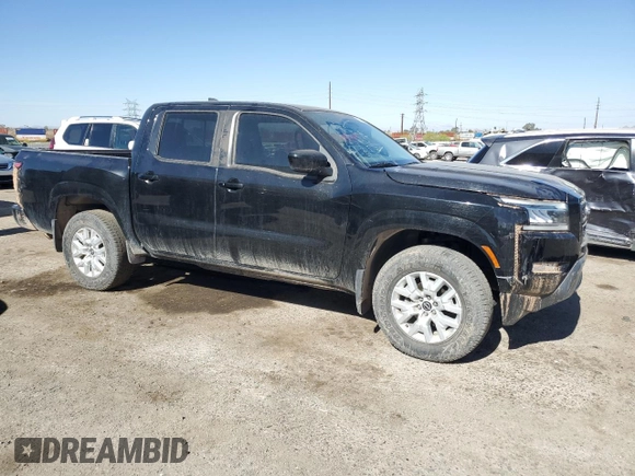 2022 Nissan Frontier S with VIN 1N6ED1EK4NN656008, listed as a Copart auction lot 57946915 with 25,607 mi miles and Salvage title. Bid and sale history available at DreamBid. Image 4.