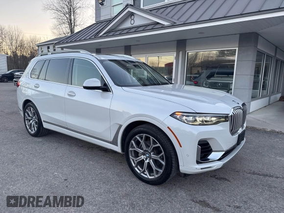 2020 BMW X7 xDrive40i z VIN 5UXCW2C05L9A03397, wystawiony jako IAAI lot #41381437 z przebiegiem 141 656 mil mil oraz . Historia ofert i sprzedaży dostępna na DreamBid. Obrazek 1.